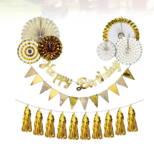 party decoration 9pcs birthday decorations golden themed wall hangings round paper fan letter style triangular tassel banner kit
party decoration 9pcs birthday decorations golden themed wall hangings round paper fan letter style triangular tassel banner kit