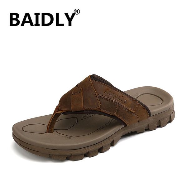 men's sandals genuine leather men summer shoes leisure slippers flip-flops men comfortable footwear soft sandal, Black
men's sandals genuine leather men summer shoes leisure slippers flip-flops men comfortable footwear soft sandal, Black
