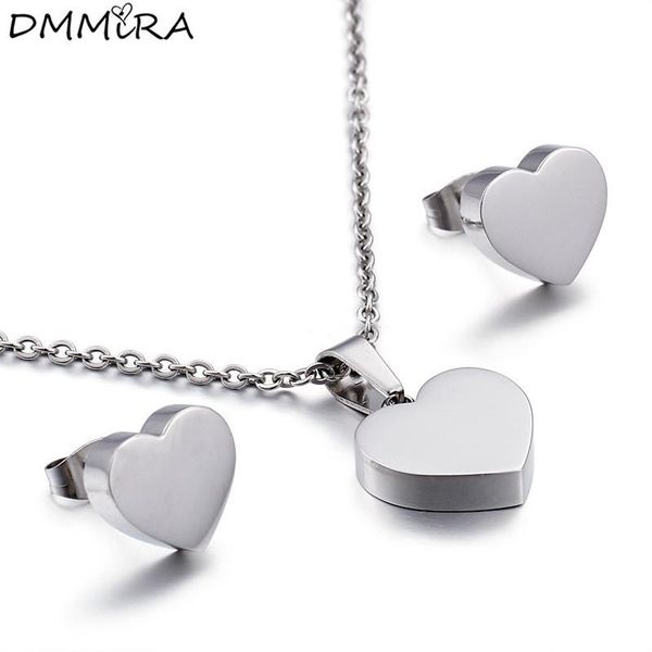 earrings & necklace arrival fashion women color gold hearts stainless steel like jewelry sets for christmas gift, Silver
earrings & necklace arrival fashion women color gold hearts stainless steel like jewelry sets for christmas gift, Silver
