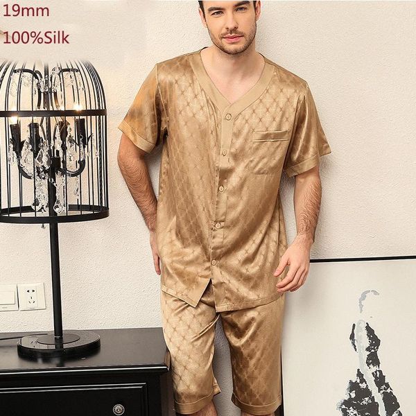 19mm real 100% silk pajamas suit men sleepwear spring summer noble long short sleeve gold color solid 100% silk pajamas men, Black;brown
19mm real 100% silk pajamas suit men sleepwear spring summer noble long short sleeve gold color solid 100% silk pajamas men, Black;brown