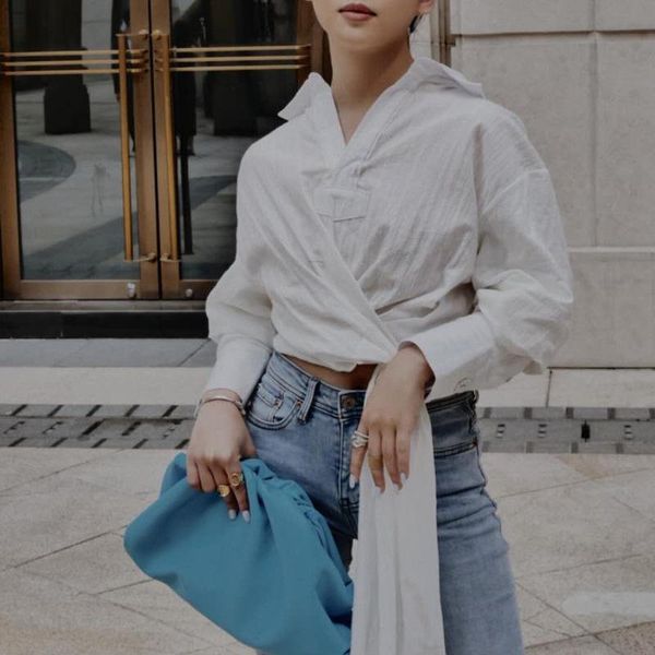 women's blouses & shirts summer white for women 2021 asymmetric bandage v-neck long sleeve korean fashion vintage casual streetwear
women's blouses & shirts summer white for women 2021 asymmetric bandage v-neck long sleeve korean fashion vintage casual streetwear