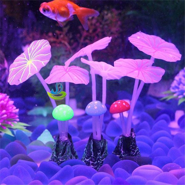 decorations fluorescent artificial plants fish bowl aquarium water grass lotus/mushroom shape ornaments landscape
decorations fluorescent artificial plants fish bowl aquarium water grass lotus/mushroom shape ornaments landscape
