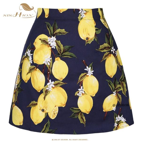 skirts sishion 2021 floral print women summer skirt ss0008 faldas cortas blue lemon printed vintage cotton y2k short mini, Black 
skirts sishion 2021 floral print women summer skirt ss0008 faldas cortas blue lemon printed vintage cotton y2k short mini, Black