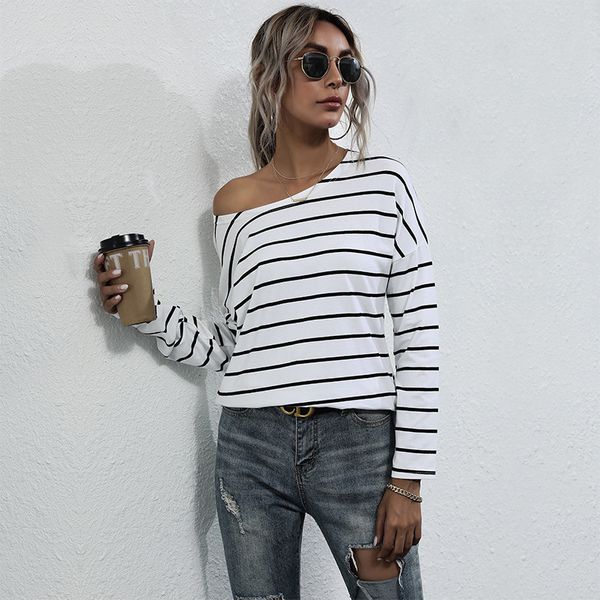 basic striped casual o neck full sleeve pullover spring bottoming t shirt for women 2021 new 7puu, White
basic striped casual o neck full sleeve pullover spring bottoming t shirt for women 2021 new 7puu, White