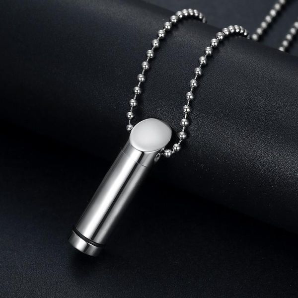 pendant necklaces simple chains cylindrical essential oil storage perfume bottle necklace stainless steel men and women choker jewelry, Silver
pendant necklaces simple chains cylindrical essential oil storage perfume bottle necklace stainless steel men and women choker jewelry, Silver