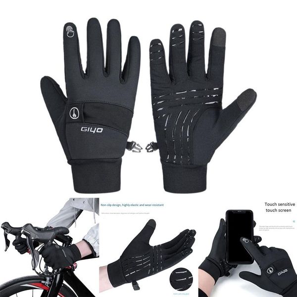 cycling gloves giyo winter men women bicycle full finger press screen for ski motorcycle driving, Black
cycling gloves giyo winter men women bicycle full finger press screen for ski motorcycle driving, Black