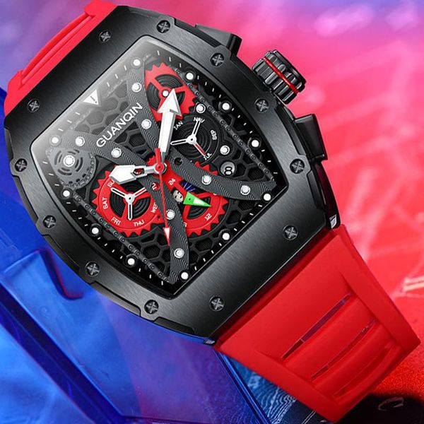 wristwatches watches mens 2021 automatic guanqin mechanical watch skelton original movement sapphire waterproof red rubber strap barrel face, Slivery;brown
wristwatches watches mens 2021 automatic guanqin mechanical watch skelton original movement sapphire waterproof red rubber strap barrel face, Slivery;brown