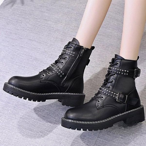 boots women ankle rivet shoes buckle zipper black motorcycle botas sewing strap ladies footwear autumn female low heels fashion
boots women ankle rivet shoes buckle zipper black motorcycle botas sewing strap ladies footwear autumn female low heels fashion