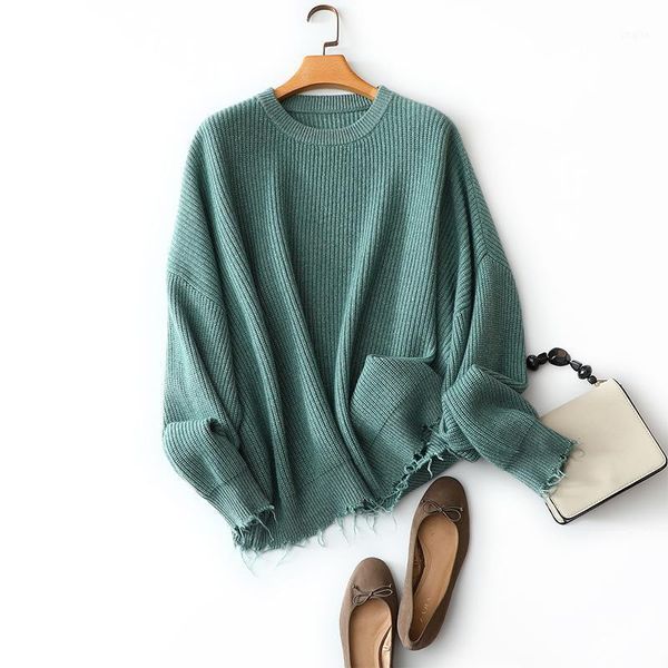 women's sweaters fashion morandi round neck warm thick winter sweater oversized ladies elegant casual pullover 100% cashmere, White;black
women's sweaters fashion morandi round neck warm thick winter sweater oversized ladies elegant casual pullover 100% cashmere, White;black