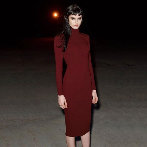 casual dresses 2021 autumn women's purple bandage dress stand collar long sleeve bodycon midi club christmas party, Black;gray
casual dresses 2021 autumn women's purple bandage dress stand collar long sleeve bodycon midi club christmas party, Black;gray
