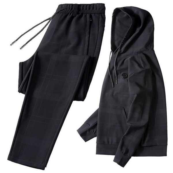 men's hooded fleece suits autumn fashion casual sport two young and middle-aged contracted coat suits men 3390, Gray
men's hooded fleece suits autumn fashion casual sport two young and middle-aged contracted coat suits men 3390, Gray
