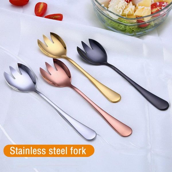 2pcs gold salad spoons fork spoon stainless steel cutlery set serving set colorful unique teaspoons dinnerware kitchen utensils
2pcs gold salad spoons fork spoon stainless steel cutlery set serving set colorful unique teaspoons dinnerware kitchen utensils