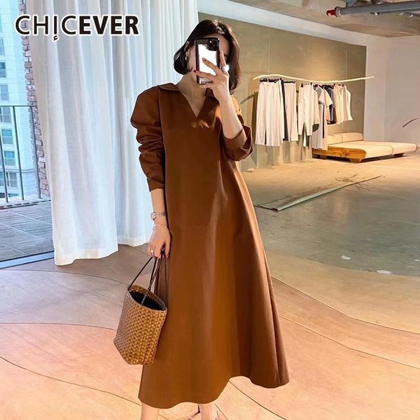 casual dresses chicever loose summer dress female clothing v neck long sleeve minimalist solid midi for women 2021, Black;gray
casual dresses chicever loose summer dress female clothing v neck long sleeve minimalist solid midi for women 2021, Black;gray