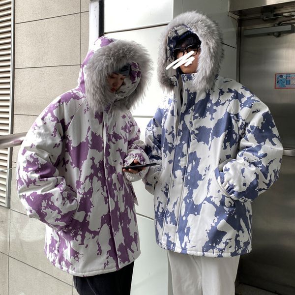 2021 new winter thick camouflage jacket men's warm fashion retro fur collar hooded parka men short coat mens clothes o2mk, Black
2021 new winter thick camouflage jacket men's warm fashion retro fur collar hooded parka men short coat mens clothes o2mk, Black