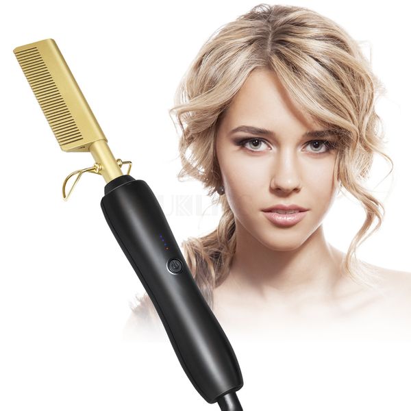 2020 gold hair comb fast smoothing electric hair straightener brush ceramic heating temperature
2020 gold hair comb fast smoothing electric hair straightener brush ceramic heating temperature