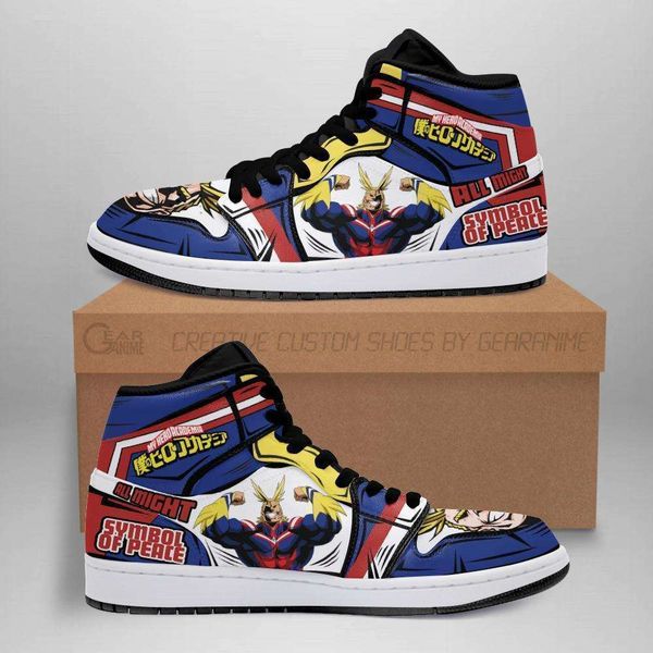 all might sneakers my hero academia anime shoes