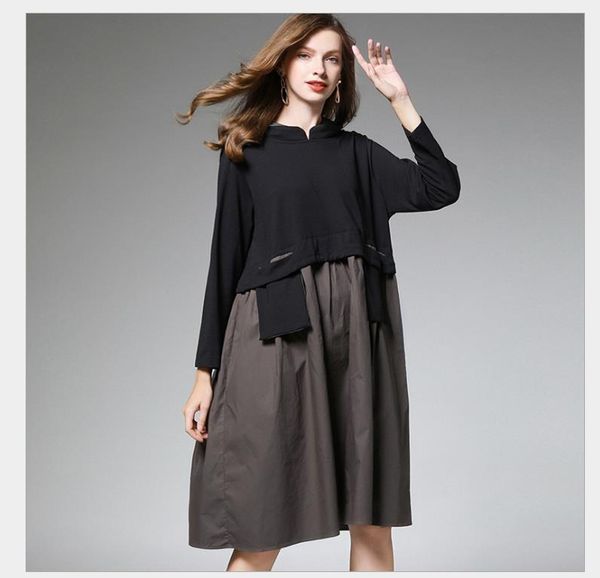 maternity dresses fashionable contrast color patchwork dress loose hooded skirt, White
maternity dresses fashionable contrast color patchwork dress loose hooded skirt, White