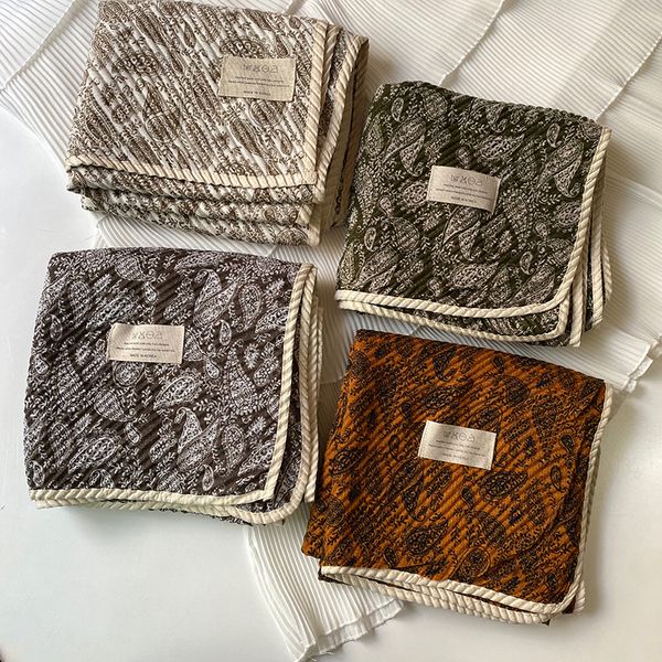 2021 autumn new double-layer crumpled cotton and linen scarf vintage paisley ethnic style shawl temperament scarf, Blue;gray
2021 autumn new double-layer crumpled cotton and linen scarf vintage paisley ethnic style shawl temperament scarf, Blue;gray