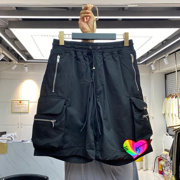 men's shorts multi zip pocket represent man men women metal logo blank vintage thick fabric breeches, White;black
men's shorts multi zip pocket represent man men women metal logo blank vintage thick fabric breeches, White;black