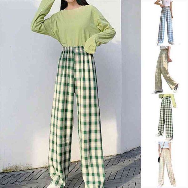 womens wide-leg trousers plaid casual mid-waist is thinner and high-loose fashion mid-waist trousers dark green grid pattern, White
womens wide-leg trousers plaid casual mid-waist is thinner and high-loose fashion mid-waist trousers dark green grid pattern, White