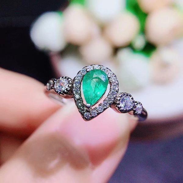 cluster rings colife jewelry 100% natural emerald ring for daily wear 4mm*6mm pear cut silver gift woman, Golden;silver
cluster rings colife jewelry 100% natural emerald ring for daily wear 4mm*6mm pear cut silver gift woman, Golden;silver