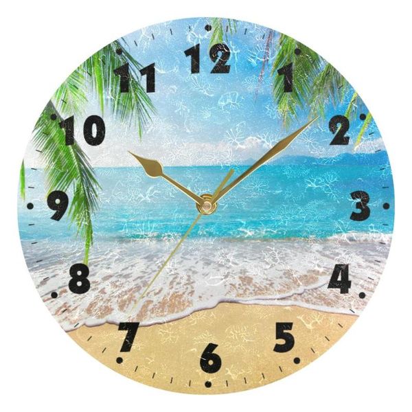 wall clocks tropical beach - silent clock 9.8" decorative frameless battery operated contemporary creative round
wall clocks tropical beach - silent clock 9.8" decorative frameless battery operated contemporary creative round