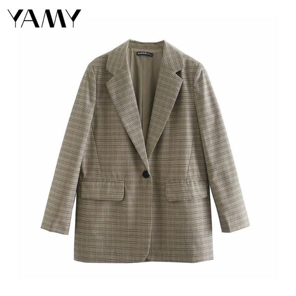 women's suits & blazers 2021 vintage oversized houndstooth women blazer single button long sleeve suit coat chic winter loose mujer jac, White;black
women's suits & blazers 2021 vintage oversized houndstooth women blazer single button long sleeve suit coat chic winter loose mujer jac, White;black