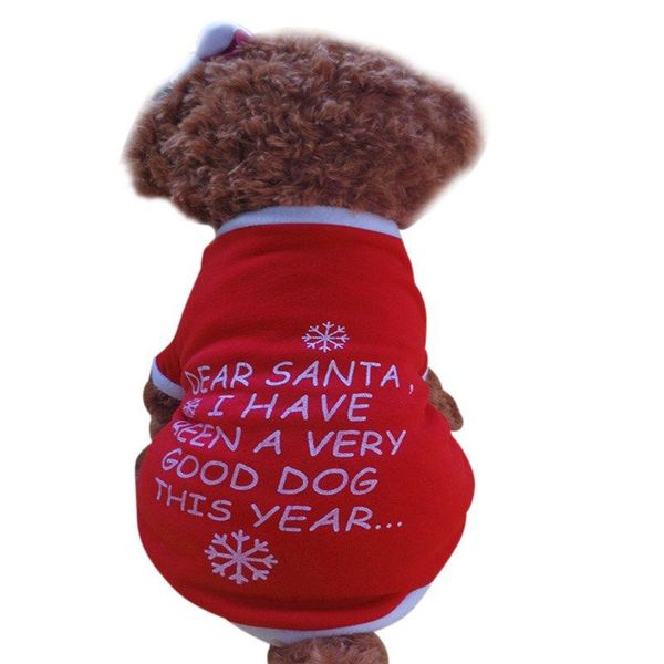 dog apparel clothes for dogs polyester red christmas letter pattern t-shirt fashion classic four size
dog apparel clothes for dogs polyester red christmas letter pattern t-shirt fashion classic four size