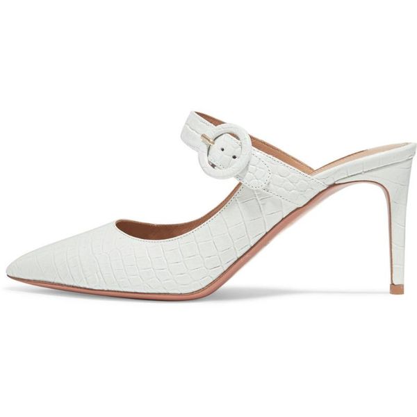 dress shoes stunning2021 crocodile pattern white thin high heel pointed large size mule banquet fashion wedding chengdu straight, Black
dress shoes stunning2021 crocodile pattern white thin high heel pointed large size mule banquet fashion wedding chengdu straight, Black
