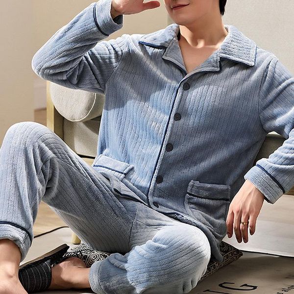 men's sleepwear dihope 2021 autumn pajamas men's long-sleeved flannel warm sets large size solid color home service suit, Black;brown
men's sleepwear dihope 2021 autumn pajamas men's long-sleeved flannel warm sets large size solid color home service suit, Black;brown