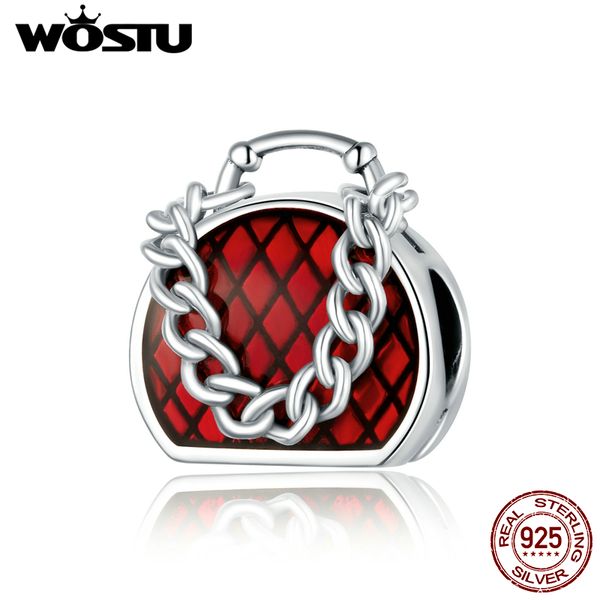 wostu handbag charms 925 sterling silver red enamel chain bead fit original bracelet necklace pendant for women jewelry ctc345 q0531, Black
wostu handbag charms 925 sterling silver red enamel chain bead fit original bracelet necklace pendant for women jewelry ctc345 q0531, Black