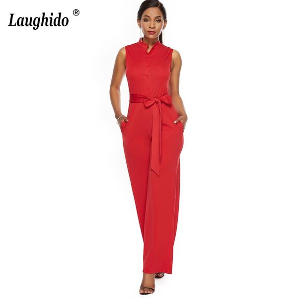 women's jumpsuits & rompers laughido bandage with belt loose jumpsuit wide leg button office ladies long playsuit elegant romper pocket, Black;white
women's jumpsuits & rompers laughido bandage with belt loose jumpsuit wide leg button office ladies long playsuit elegant romper pocket, Black;white