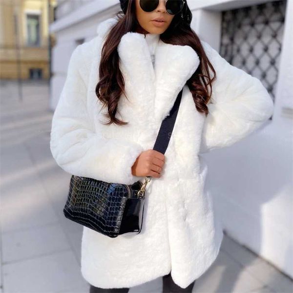 women winter warm faux fur coat thick middle -long overcoat turn down collar female casaco feminino 211220, Black
women winter warm faux fur coat thick middle -long overcoat turn down collar female casaco feminino 211220, Black