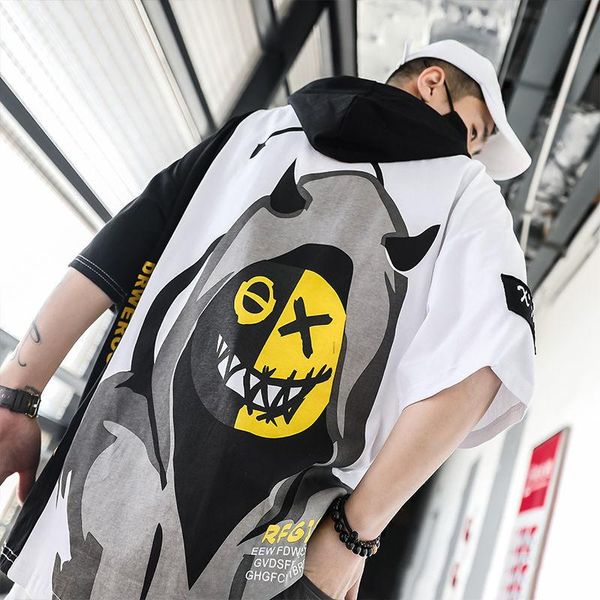 men's t-shirts leisure hip-hop short sleeve cap t-shirt summer hong kong wind big size show thin net red tide brand half top, White;black
men's t-shirts leisure hip-hop short sleeve cap t-shirt summer hong kong wind big size show thin net red tide brand half top, White;black