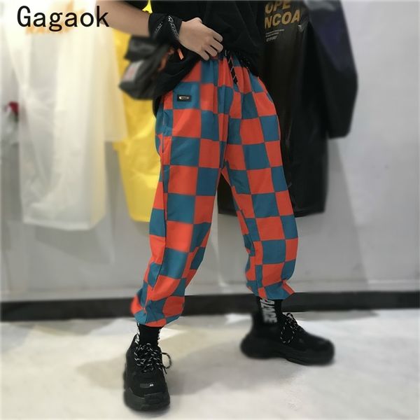 women streetwear loose full length pant summer arrival hip hop plaid high casual harajuku fashion harem pants 210531, Black;white
women streetwear loose full length pant summer arrival hip hop plaid high casual harajuku fashion harem pants 210531, Black;white
