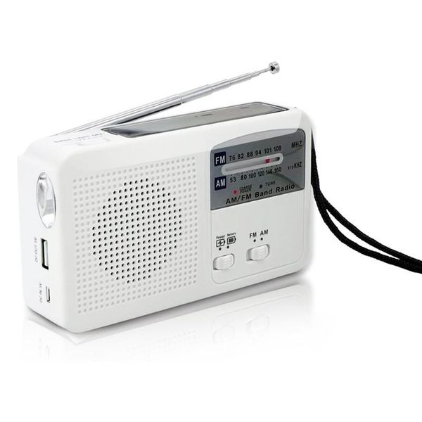 emergency radio with solar and hand crank self powered, battery usb recharging fm/am radio led phone charger
emergency radio with solar and hand crank self powered, battery usb recharging fm/am radio led phone charger