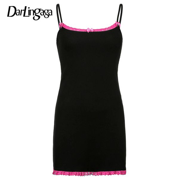 aesthetic darlingaga y2k lace trim strap summer dress sweet bow sleeveless black dress women sundress mini dresses vestidos c0304, Black;gray
aesthetic darlingaga y2k lace trim strap summer dress sweet bow sleeveless black dress women sundress mini dresses vestidos c0304, Black;gray
