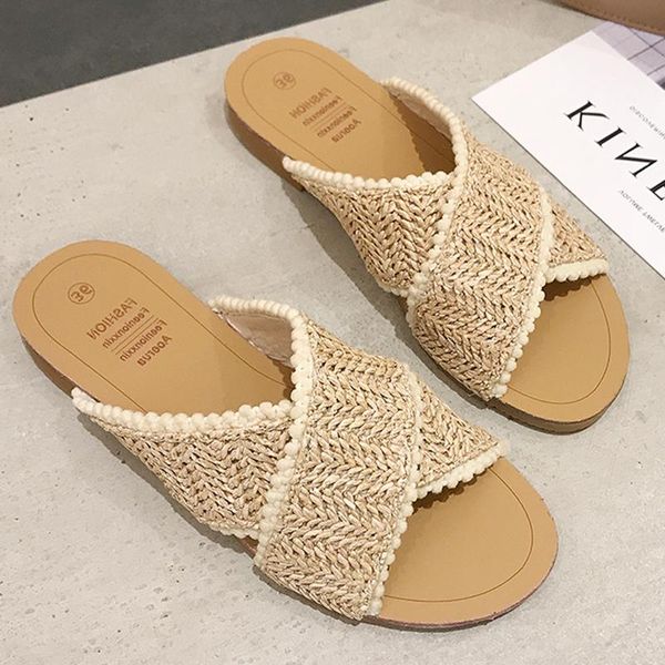 slippers 2021 weave women summer shoes woman casual ladies flat home indoor slipper slides flip flops pantufa buty damskie, Black
slippers 2021 weave women summer shoes woman casual ladies flat home indoor slipper slides flip flops pantufa buty damskie, Black