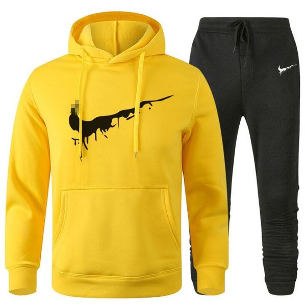 2pcs/set men's sportswear sets 2021 autumn winter hooded thick male casual tracksuit men fashion sweatshirt + sweatpants se s-3xl, Gray
2pcs/set men's sportswear sets 2021 autumn winter hooded thick male casual tracksuit men fashion sweatshirt + sweatpants se s-3xl, Gray
