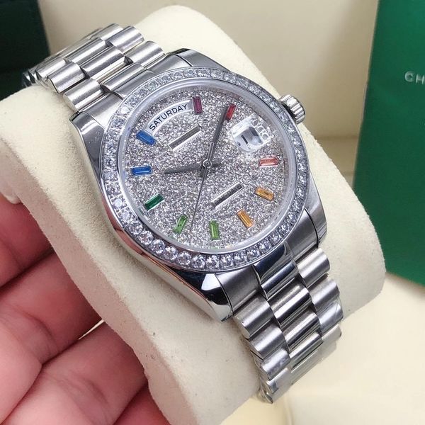 luxury designer classic fashion fully automatic mechanical watch inlaid with color diamond size 36mm sapphire waterproof ladies like christm, Slivery;golden
luxury designer classic fashion fully automatic mechanical watch inlaid with color diamond size 36mm sapphire waterproof ladies like christm, Slivery;golden