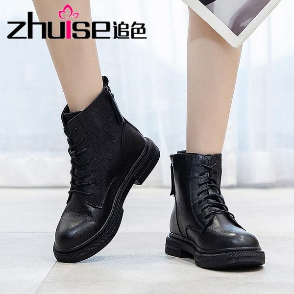 boots leather 2021 autumn and winter plus velvet korean style double zipper short women, Black
boots leather 2021 autumn and winter plus velvet korean style double zipper short women, Black