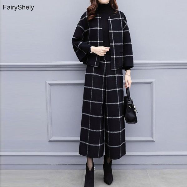fairyshely vintage wollen coat and pants 2pcs set women 2021 autumn winter warm two piece set office lady korean casual outsuit, White
fairyshely vintage wollen coat and pants 2pcs set women 2021 autumn winter warm two piece set office lady korean casual outsuit, White