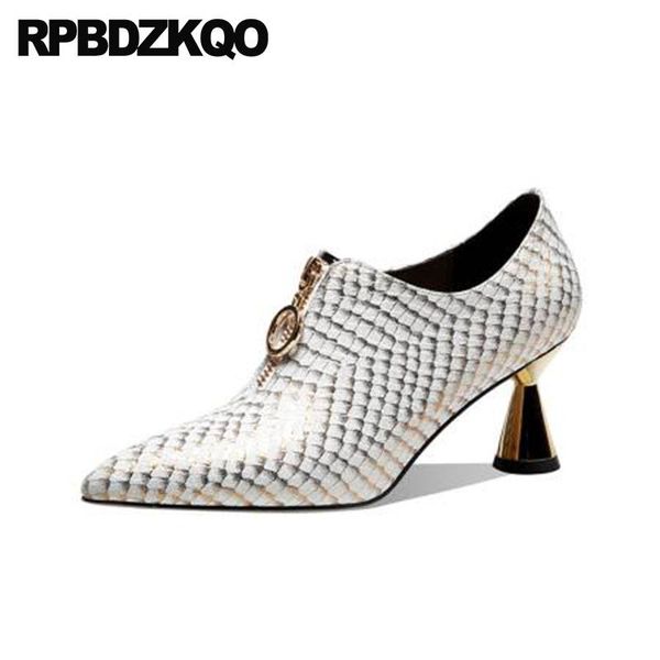 dress shoes thick size 33 pointed toe metal european designer snakeskin zipper evening gold snake gray white pumps high heels ladies, Black
dress shoes thick size 33 pointed toe metal european designer snakeskin zipper evening gold snake gray white pumps high heels ladies, Black