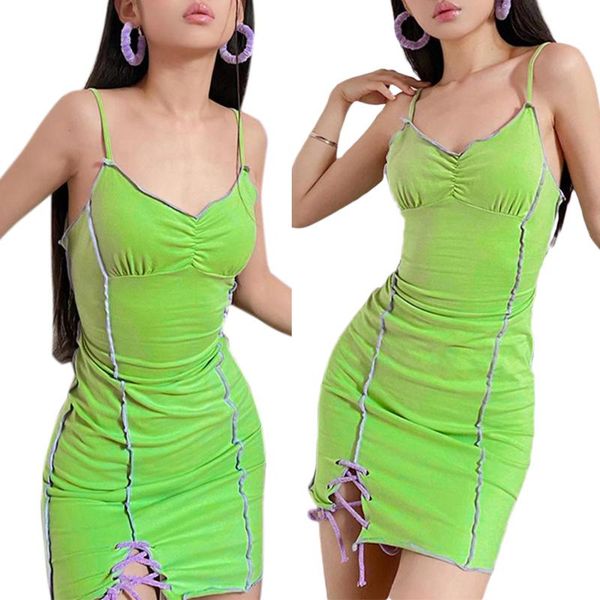 casual dresses 2021 women summer braces skirt, splicing spaghetti strap v-neck sleeveless slip dress with bandage hem for girls, green, Black;gray
casual dresses 2021 women summer braces skirt, splicing spaghetti strap v-neck sleeveless slip dress with bandage hem for girls, green, Black;gray