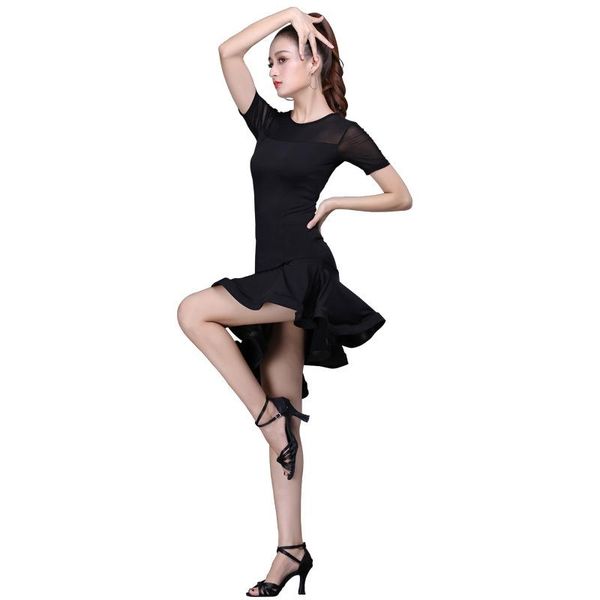 stage wear slim latin dance dress female performance costumes samba tango chacha practice clothing, Black;red
stage wear slim latin dance dress female performance costumes samba tango chacha practice clothing, Black;red