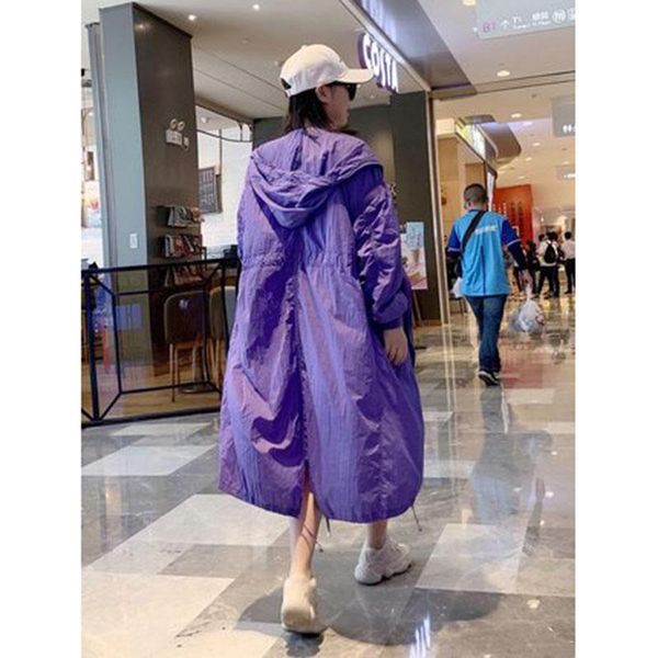 women's trench coats sun protection clothing spring summer jacket large size was thin loose casual mid-length windbreaker hooded ladies, Tan;black
women's trench coats sun protection clothing spring summer jacket large size was thin loose casual mid-length windbreaker hooded ladies, Tan;black