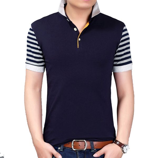 korean style summer new fashion t-shirt striped short sleeve turn-down collar patchwork design men clothing 2021 xwck, White;black
korean style summer new fashion t-shirt striped short sleeve turn-down collar patchwork design men clothing 2021 xwck, White;black