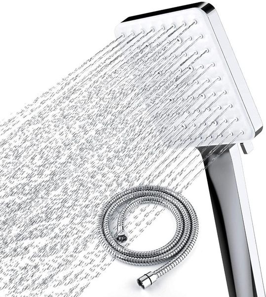 newentor square shower head set with 1.5m hose lightweight handhold high pressure shower 6 spary mode universal for relax
newentor square shower head set with 1.5m hose lightweight handhold high pressure shower 6 spary mode universal for relax