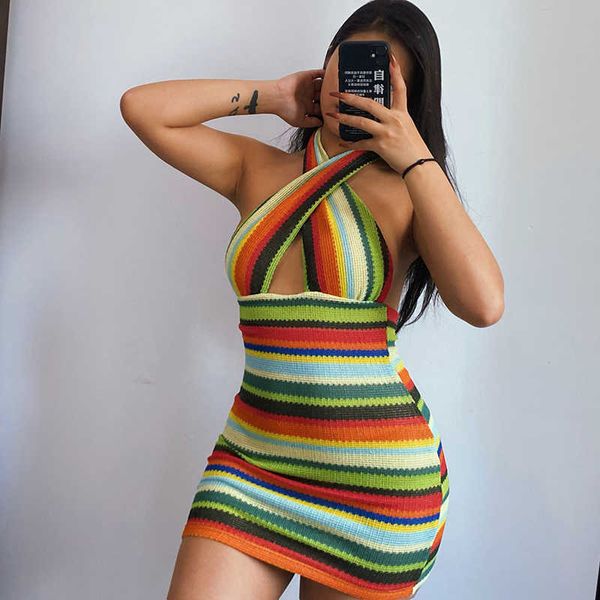 women's color slim knit cross neck strap hollow out sleeveless open back mini hip dress y0603, Black;gray
women's color slim knit cross neck strap hollow out sleeveless open back mini hip dress y0603, Black;gray