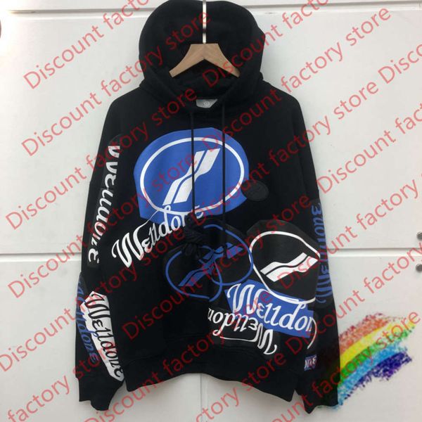 patchwork foaming printing hoodie men women black blue green red welldone sweatshirts pullover
patchwork foaming printing hoodie men women black blue green red welldone sweatshirts pullover